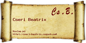 Cseri Beatrix névjegykártya