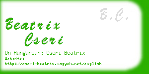 beatrix cseri business card